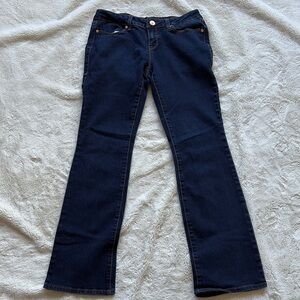 Cherry Blossom Dark Wash Bootcut Jeans | Stretch Denim | Classic Fit Size 9
